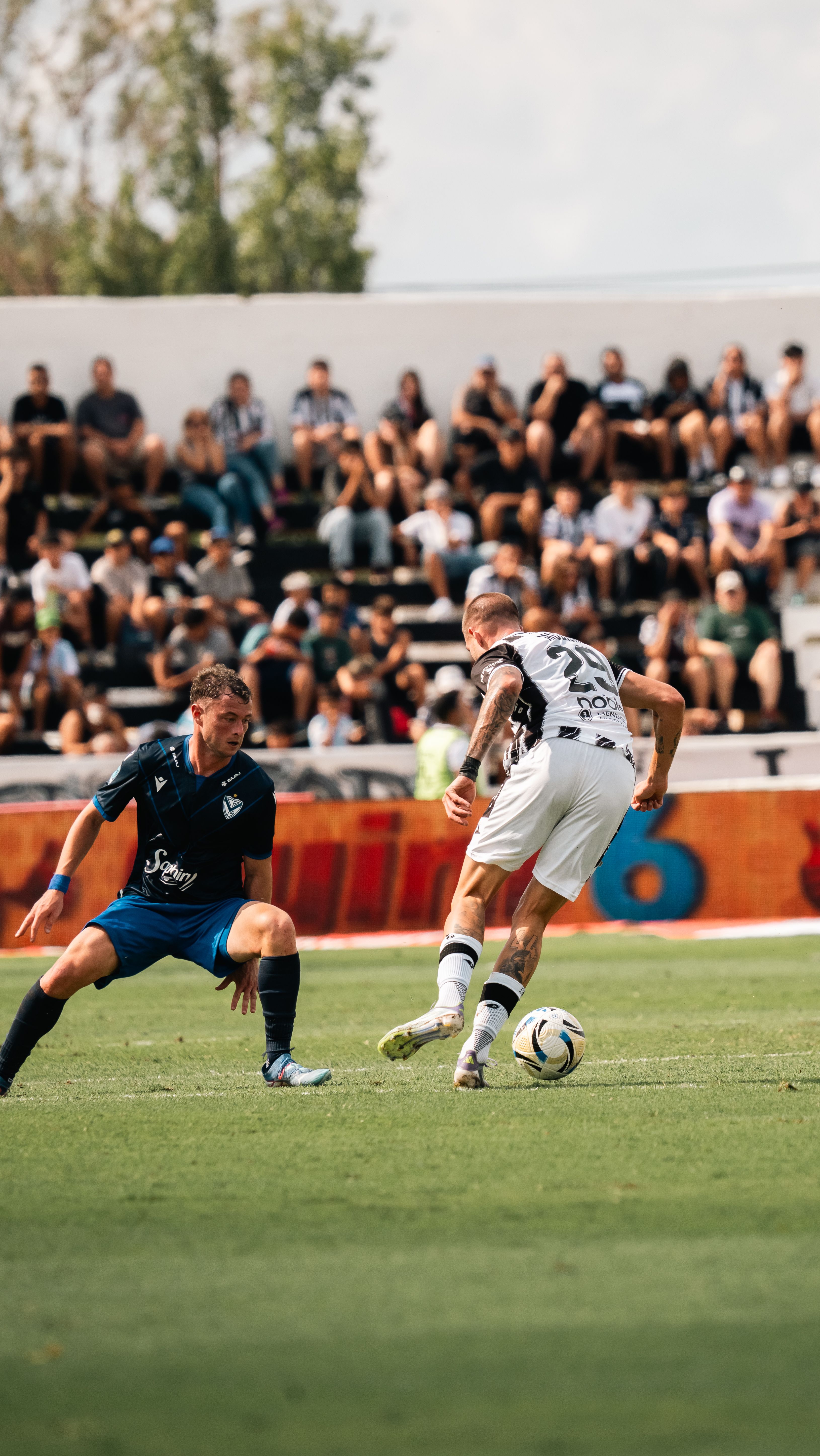Fotbollsspelare under en match